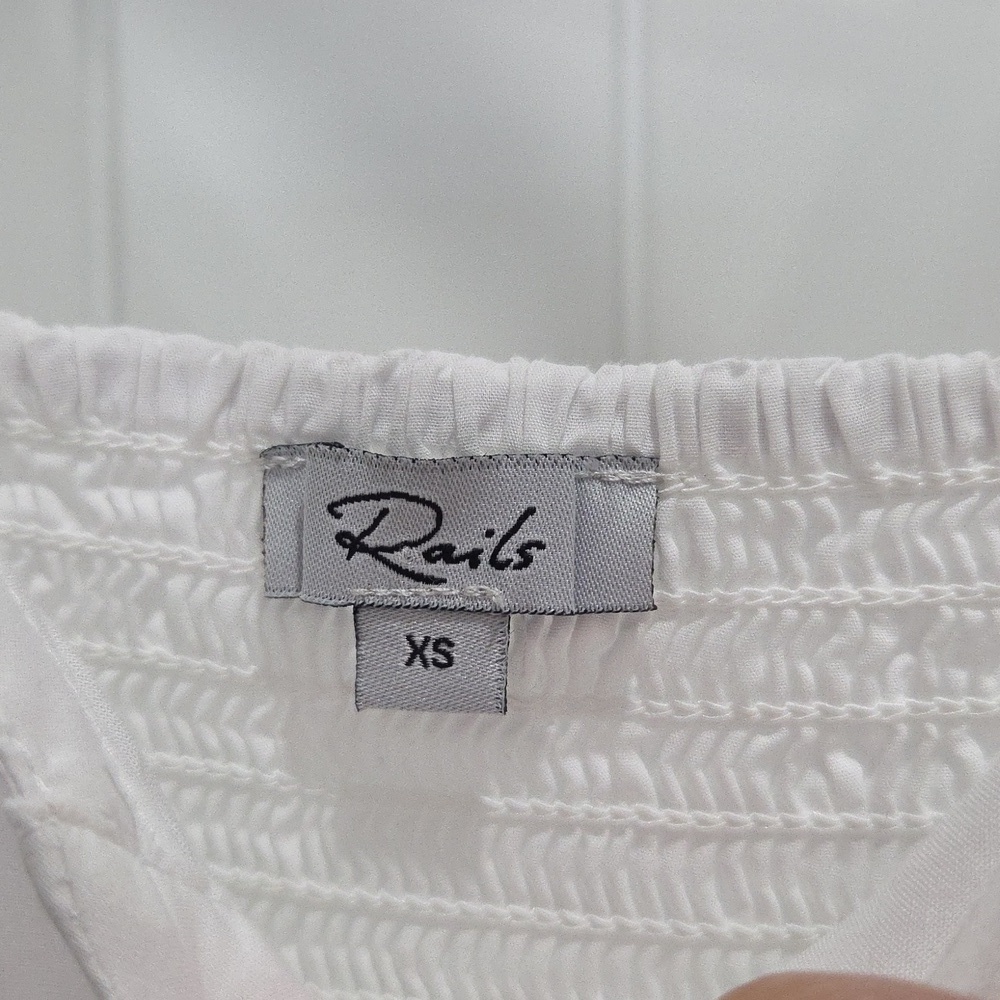 Rails Violet Tiered Cotton Voile Midi Dress In White, Nwot, XS - Picture 4 of 6